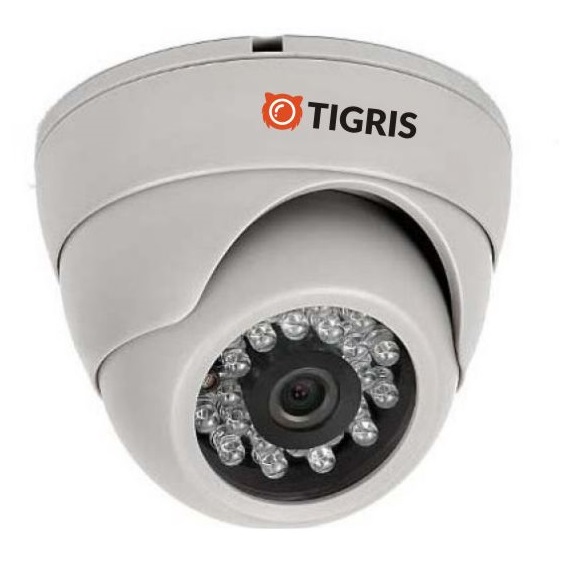 Tigris THL - D20 (2.8) 2Mp Купольная видеокамера, UVC, 1/2.9" SONY IMX323 + NextChip NVP2441H, 1920х1080P (960H CVBS), 0.001лк(цвет)/0лк с ИК, ИК - подсветка до 20м, DC12V, 350мА, от - 10 до +50°С, IP50, Ø90х65мм