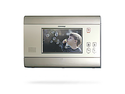 COMMAX CAV-706D (Серебро) Монитор цветного видеодомофона, NTSC, 4-х проводный, LCD 7.0", без трубки (Hands Free), тлф.тастатура, подключение к телефонной сети, охранные функции: вторжения, утечки газа, пожар