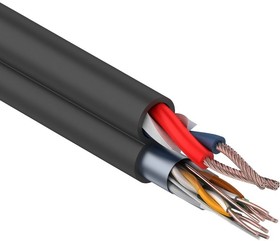 Rexant 4PR 24AWG CAT5e + 2х0.75мм., (01-4044) кабель FTP 200м., черный