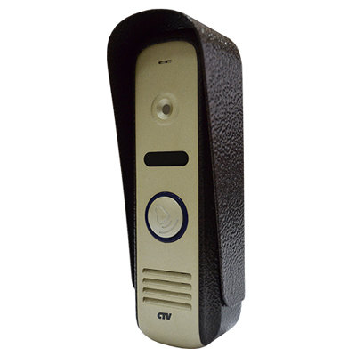 CTV D1000HD BR Вызывная панель видеодомофона, 700ТВЛ, антивандальная, уголок и козырек в комплекте