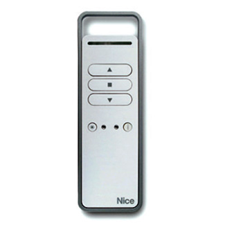 NICE P1SBD Портативный передатчик для управления 1 группой с отдельными командами "Открыть-стоп-закрыть" клавиша для активации/деактивации климатических датчиков и обратной связи.