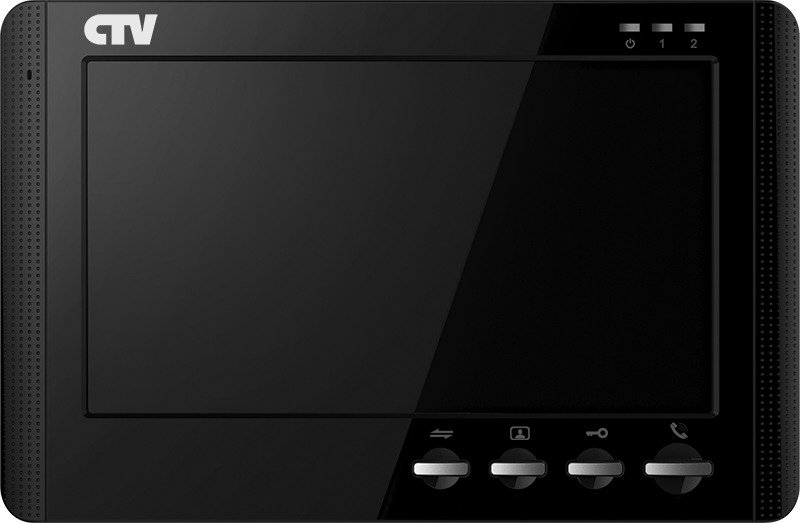 CTV-M1704MD B (Black) (7", micro SD до 32ГБ, 190 фото) Монитор видеодомофона с кнопочным управлением, встроенный автоответчик, , встроенный источник питания