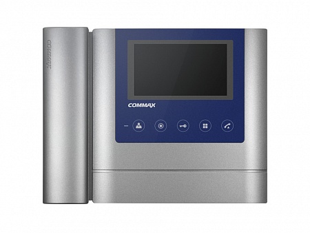 Commax CDV-43M (Metalo) Монитор цветного видеодомофона,4,3&quot;, TFT LCD, PAL/NTSC, накладное крепление, подключение  2-х вызывных блоков и трубки DP-4VHP, вызов и связь &quot;трубка-монитор&quot;, AC 110-240В, цвет: белый
