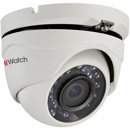 HiWatch DS-T103 1Мп уличная купольная HD-TVI камера с ИК-подсветкой до 20м1/4&quot; CMOS матрица; объектив 3.6мм; угол обзора 70.9°; механический ИК-фильтр; 0.1 Лк@F1.2; Smart ИК; в тератек
