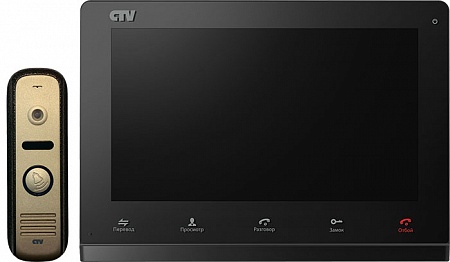 CTV DP2100 BG (Black/Gold) Комплект цветного видеодомофона, в составе: панель CTV  -  D1000HD BA, монитор CTV  -  M3110 B