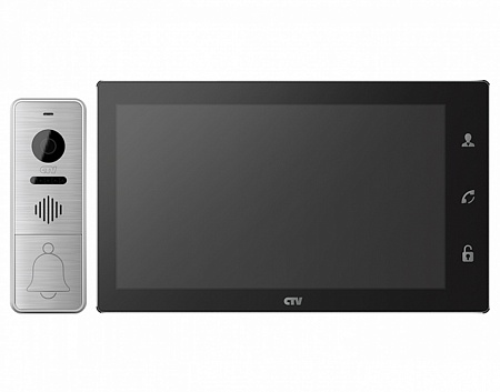CTV DP4706AHD B (Black/Silver) Комплект цветного AHD-видеодомофона (7&amp;quot;), в составе: панель CTV-D4000FHD S, монитор CTV-M4706AHD B
