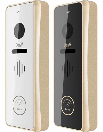 CTV D3002EM CH Вызывная панель цветного видеодомофона, стиль Hi-Tech, 1000ТВЛ, шампань