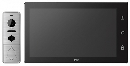 CTV DP4102FHD B (Black/Silver) Комплект цветного видеодомофона: панель CTV-D4000FHD S, монитор CTV-M4102FHD B