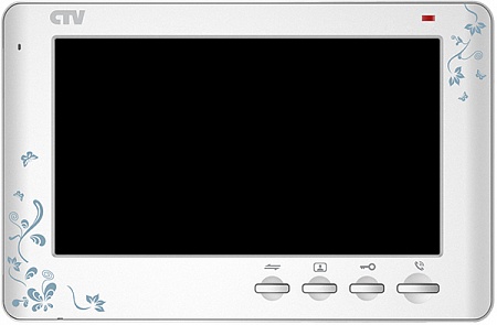 CTV M1704SE W Монитор видеодомофона 7'' со сменными передними панелями (серебристый металлик, &amp;quot;шампань&amp;quot;, &amp;quot;белый декор&amp;quot;), с кнопочным управлением, встроенный автоответчик, , встроенный источник питания