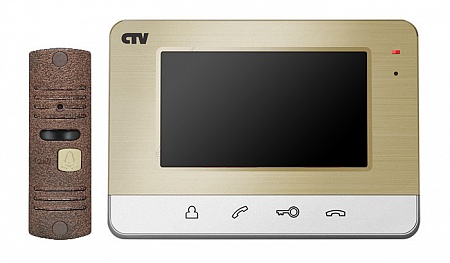 CTV DP401 CH (Champagne/Bronze) Комплект цветного видеодомофона