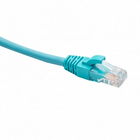 RJ45-RJ45 U/UTP Cat.5e LSZH нг(А)-HF (DR-181607), Патч-корд (коммутационный шнур), 1м, бирюзовый