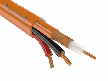 Паритет КВК-П-2 нг(A)-HF 2х0.75 Комбинированный безгалогенный кабель для систем аналогового видеонаблюдения, оранжевый