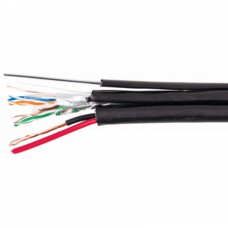 Eletec 5E 4x2x0.5 + 2x0.75 OUTDOOR кабель FTP комб., с тросом, 200м