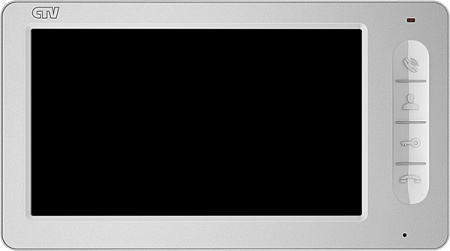CTV M1702 W Монитор с экраном 7&amp;quot;, с сенсорными клавишами управления в корпусе с soft-touch покрытием, графическое меню, фотозапись по детекции движения, встроенный источник питания, белый