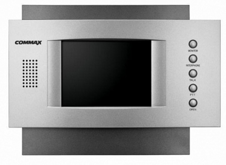 Commax CDV-50AM/X (Серебро) Монитор цветного видеодомофона, дополнительно вызов аудио/видео (при наличии камеры) от цифрового подъездного домофона + 3-х вызывных блоков и 1-й камера наблюдения, AC 110-240В