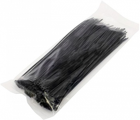 Cieffeplast Хомут-стяжка nylon 300х7.6мм, черный, многоразовый, в упак. 100шт, Cieffeplast