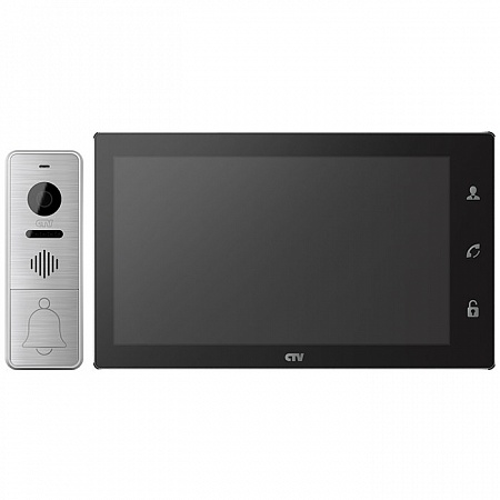 CTV DP3101 B (Black/Silver) Комплект цветного видеодомофона, в составе: панель CTV-D3000 S, монитор CTV-M3101 B